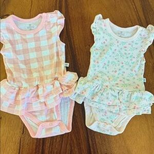 Baby Girls' Pink and White Romper Set